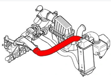 Патрубок інтеркулера Land Rover Freelander 2000 р.  2.0 л дизель