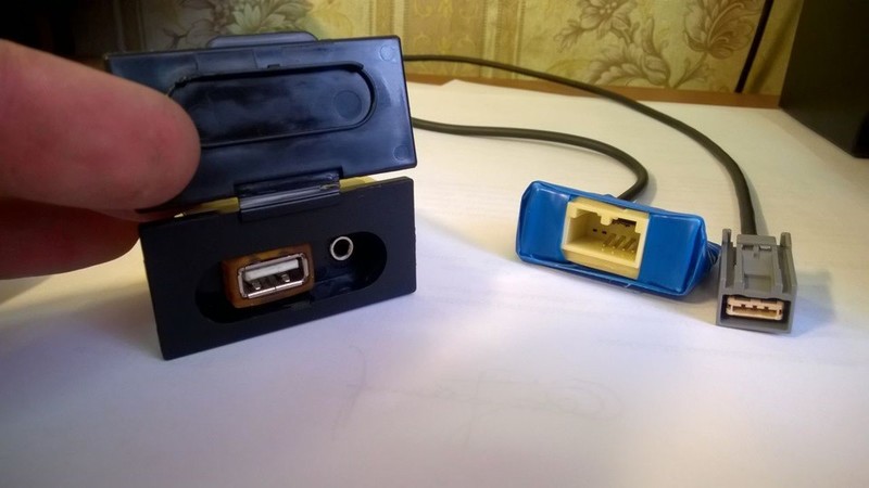 USB разъем для штатной ГУ в штатное место для AUX Mitsubishi Lancer X  2008 1.5 Бензин Васильков
