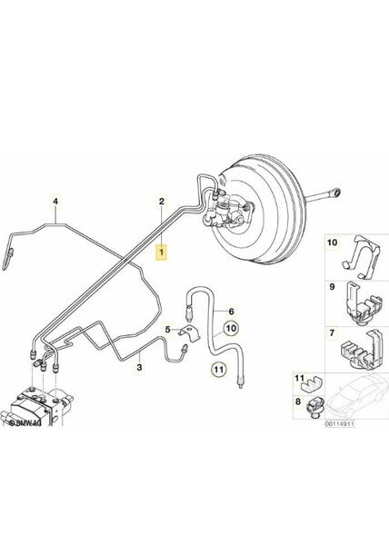 Тормозные трубки BMW X5 E53 2003 г.  3.0 л дизель