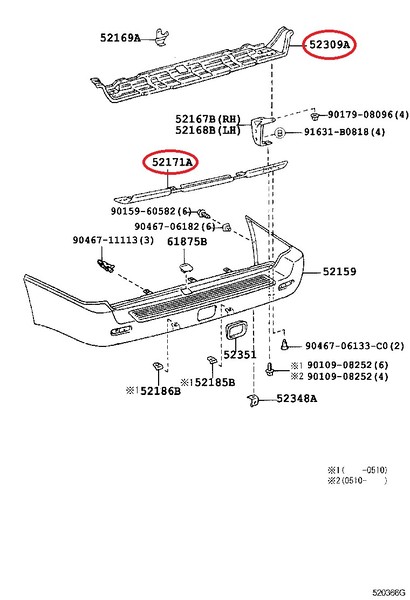 Усилитель заднего бампера Toyota Land Cruiser 100 2005 г.  4.2 л дизель Черкассы