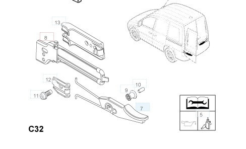 Обмежувач задніх дверей Opel Combo  2002 1.7 Дизель 