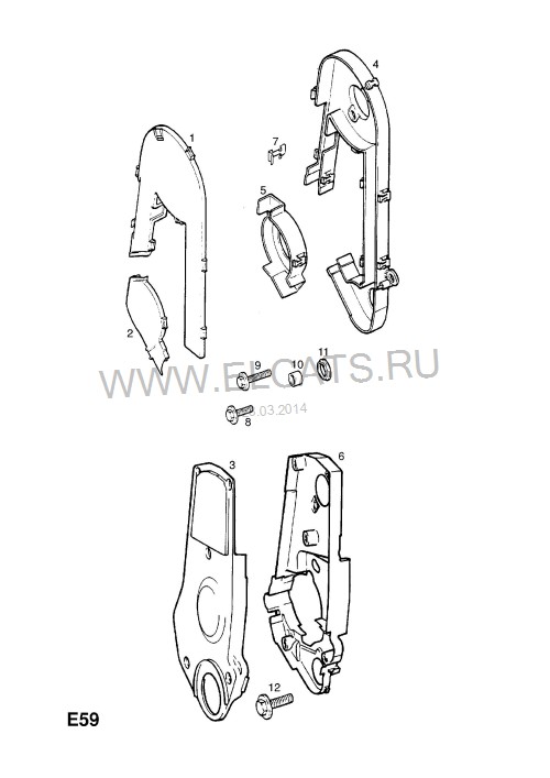 Захист ременя ГРМ 638043   Opel Vectra