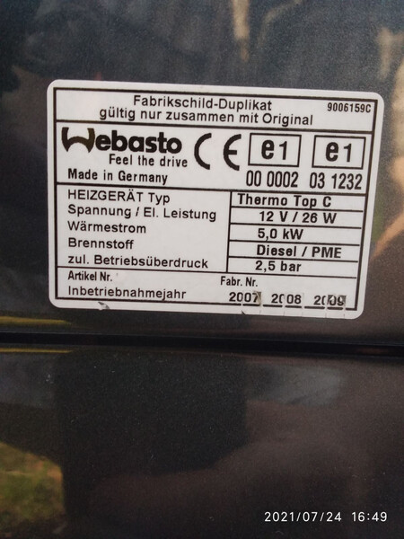 Webasto Volkswagen Touareg 2007 г.  Полтава