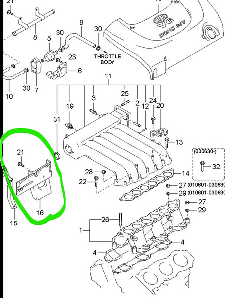 Кронштейн впускного колектора Hyundai Santa FE  2003 2.7 Бензин Вараш