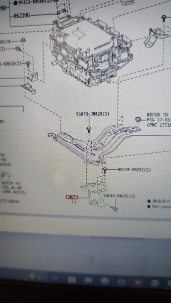 Кронштейн инвертора Toyota RAV4  2018 2.5 Гибрид Сумы