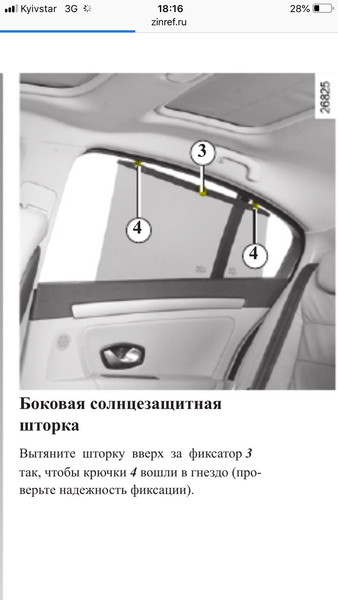 Крючки боковой шторки Renault Laguna 3 2010 универсал 2.0 Дизель Львов