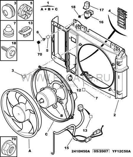 Вентилятор охлаждения 1253.С8   Citroen Berlingo, Peugeot Partner