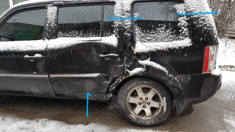Крыло заднее левое (четверть) с брызговиком Honda Pilot  2009 1.1 Бензин Одесса