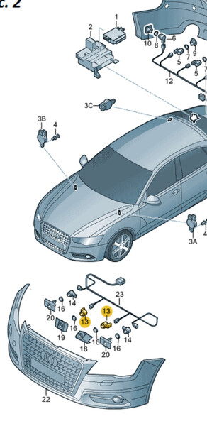 Жгут проводов переднего парктроника Audi A6  2011 3.0 Бензин Одесса