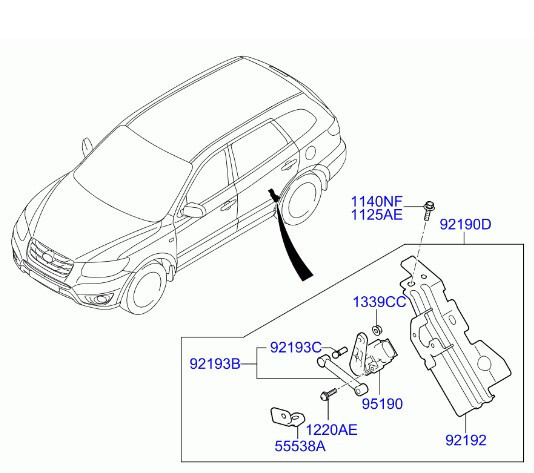 Датчик высоты дорожного просвета Hyundai Santa FE 2  2011 2.2 Дизель Одесса