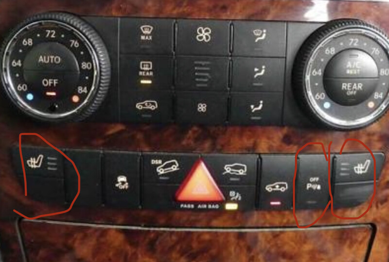 Кнопки подогрева сидений Mercedes-Benz M-Class W164  2010 3.5 Бензин Харьков