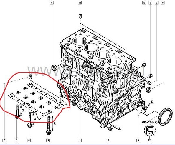 Прокладка постели коленчатого вала Renault Master  2005 2.5 Дизель Запорожье