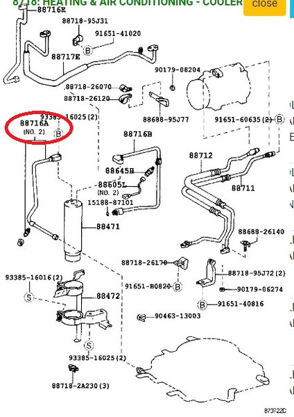 Трубка кондиционера от радиатора к фильтру Toyota Hiace  1999 2.5 Дизель 