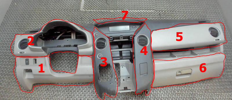 Центральная правая накладка на торпедо Honda Pilot  2009 Харьков