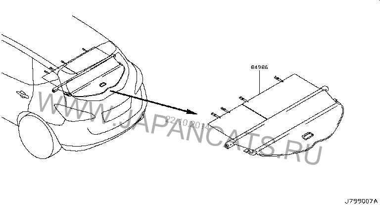 Задня полиця Nissan Murano  2008 3.5 Бензин 
