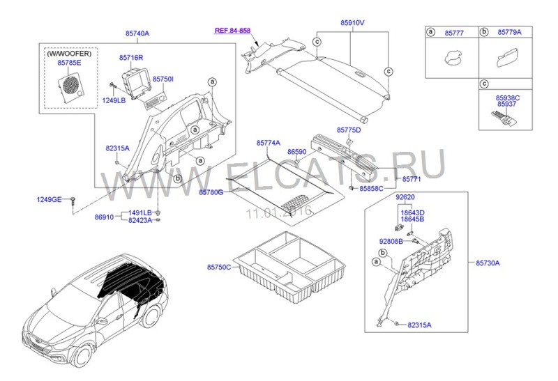 Обшивка багажника правая Hyundai ix35  2012 2.0 Бензин Днепропетровск