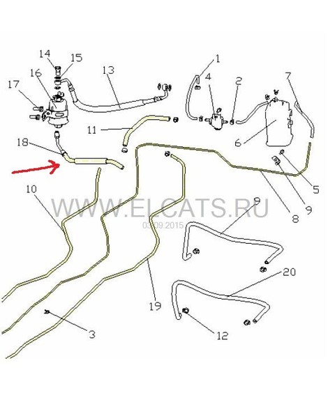 Шланг к топливному фильтру (подача) под капотом Geely CK ck-1 2007 1.5 Бензин Корсунь-Шевченковский