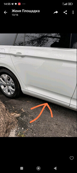 Хромированная накладка двери задней правой Volkswagen Passat B8  2015 1.6 Дизель Кривой Рог