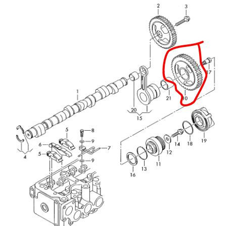 Шестерня бразилец 940703710055 Volkswagen LT  1999 2.8 Дизель 