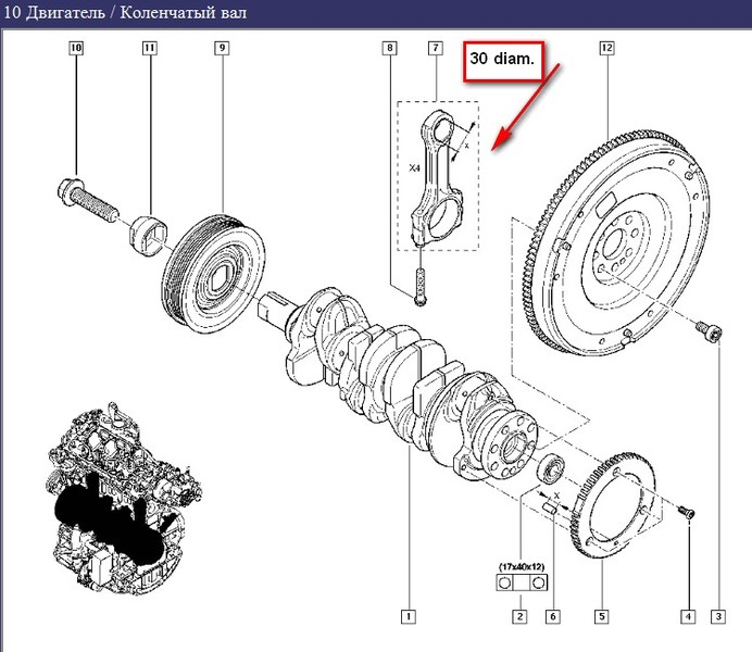 Шатун 7701476577   Renault Trafic