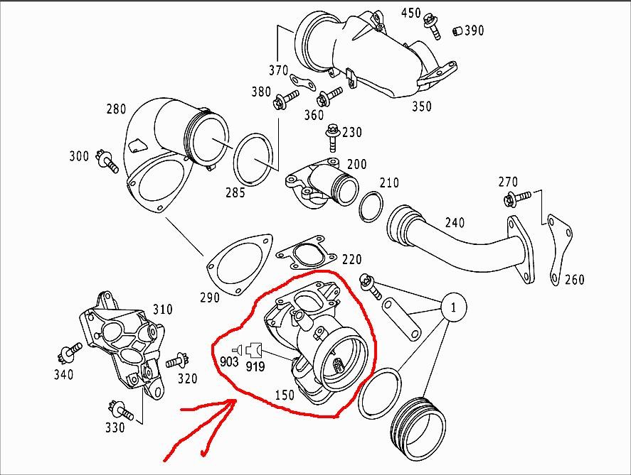Дроссельная заслонка (узел М16/5) Mercedes-Benz S-Класс CDI 2003 4.0 Дизель Ялта