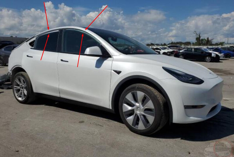 Молдинг крыши правый (под стекла) Tesla Model Y  2023  Электро Киев