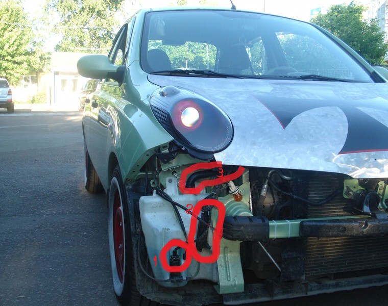 Трубка бачка омывателя Nissan Micra К12 2006 1.4 Бензин 