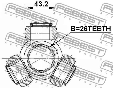 Трипоид 2716-S80T   Ford Transit Connect, Lexus RX, Nissan X-Trail