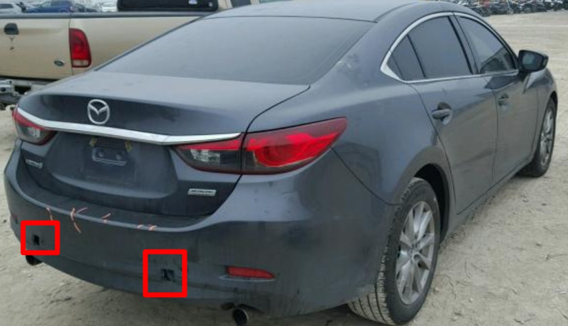 Заглушки заднего бампера Mazda 6  2016 2.5 Бензин Ровно
