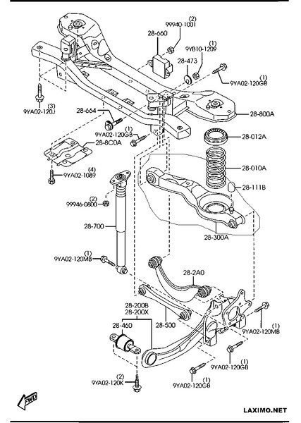 Задний правый нижний рычаг под пружину Mazda 5  2006 2.0 Бензин Харьков
