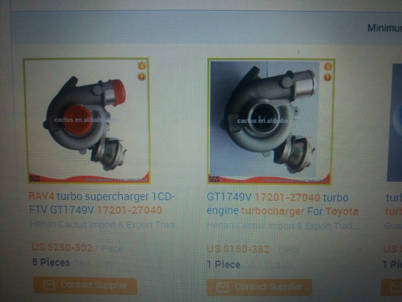 Електрически турбо нагнетатель GT1749V17201-27040   Toyota RAV4