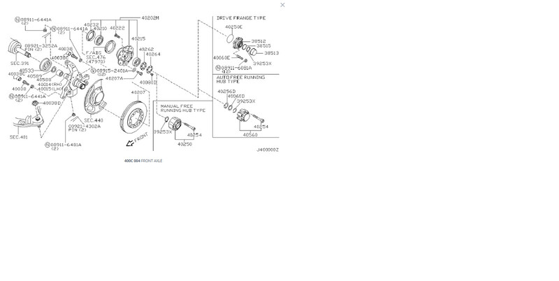 Поворотный кулак передний правый 40014RH   Nissan Kingcab