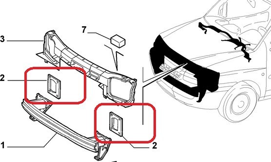 Кронштейн підсилювача бампера 46748905   Fiat Doblo