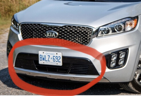 Нижняя решётка бампера Kia Sorento SX 2015 3.3 Бензин Киев