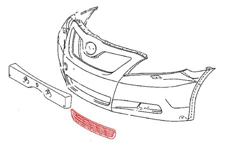 Решітка бампера 53112-33030   Toyota Camry