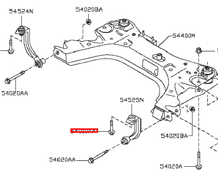 Болт подрамника 2 шт. (передний болт) Nissan Note E11  2008 хэтчбек 1.6 Бензин Одесса