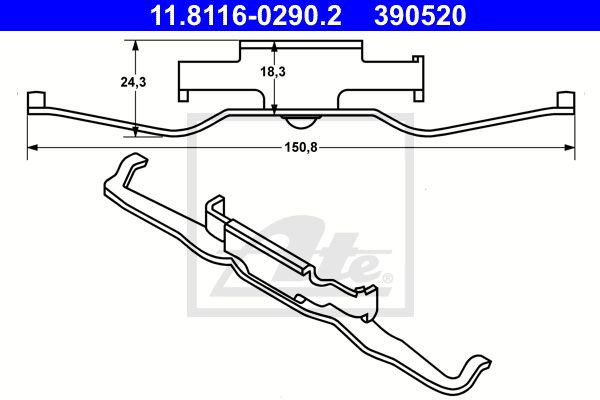 Монтажний к-кт гальмівних колодок BMW 5 Series 5 (E39) 530 d 2002 3.0 Дизель Мукачево
