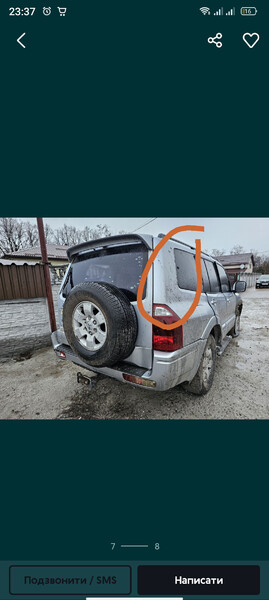 Стекло багажника боковое Mitsubishi Pajero Wagon 3 2000 3.2 Дизель Чернигов
