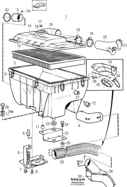 Шланг для свежего воздуха Volvo 760  1985 2.3 Бензин Харьков