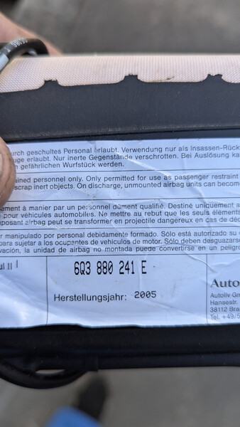 Подушка air bag водійського сидіння Volkswagen Caddy 3  2006 