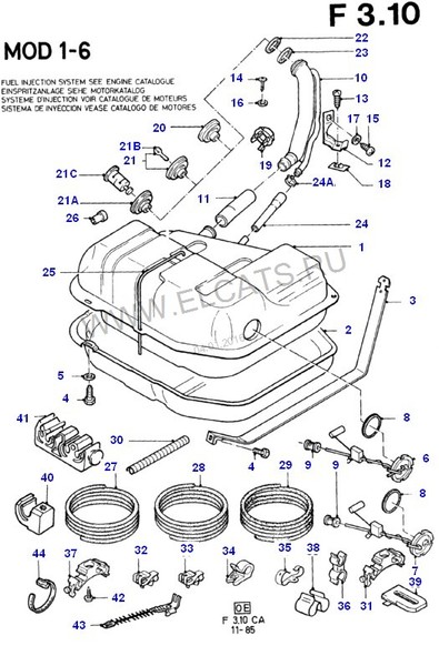 Датчик топлива в баке 3 240 930   Ford Escort