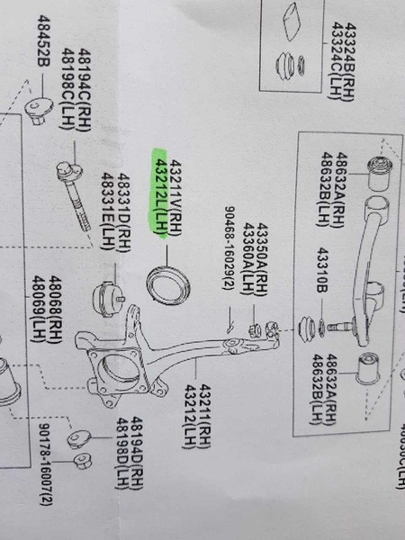 Подшипник ступицы левый сторона водителя, все к ниму Lexus GX  2010 4.6 Бензин Житомир