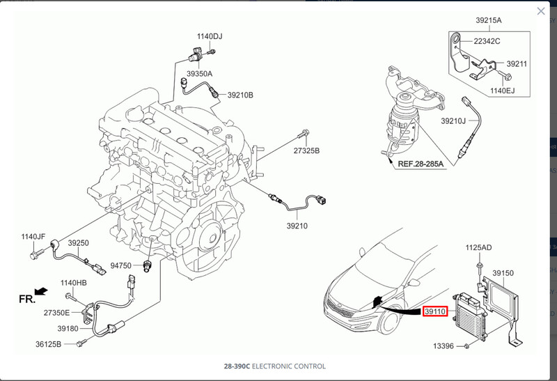 Электронный блок управления двигателем Kia Optima 3 2013 г.  2.0 л бензин Киев