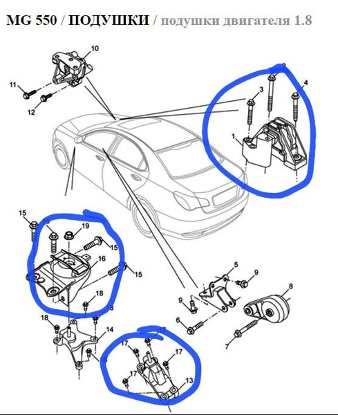 Подушка двигателя MG 6 2016 г.  1.8 л бензин Запорожье