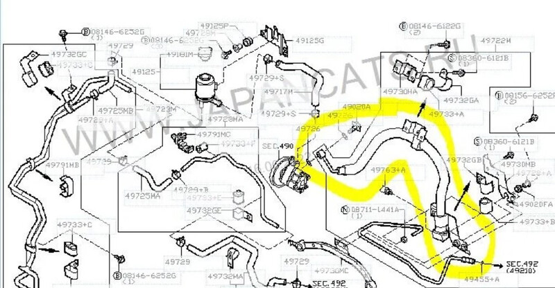 Трубка ГУР Nissan X-Trail T30  2004 2.5 Бензин Одесса