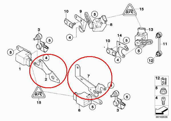 Кронштейны передних датчиков дорожного просвета BMW X5 Е53 2005 3.0 Дизель Хмельницкий