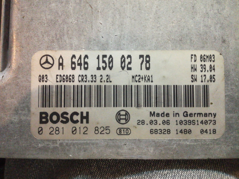 ЭБУ A6461500278   Mercedes Vito