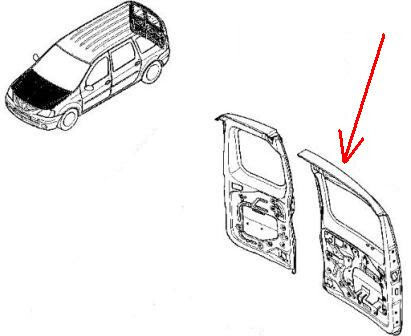 Дверь распашная задняя левая Dacia Logan MCV  2007 Полтава