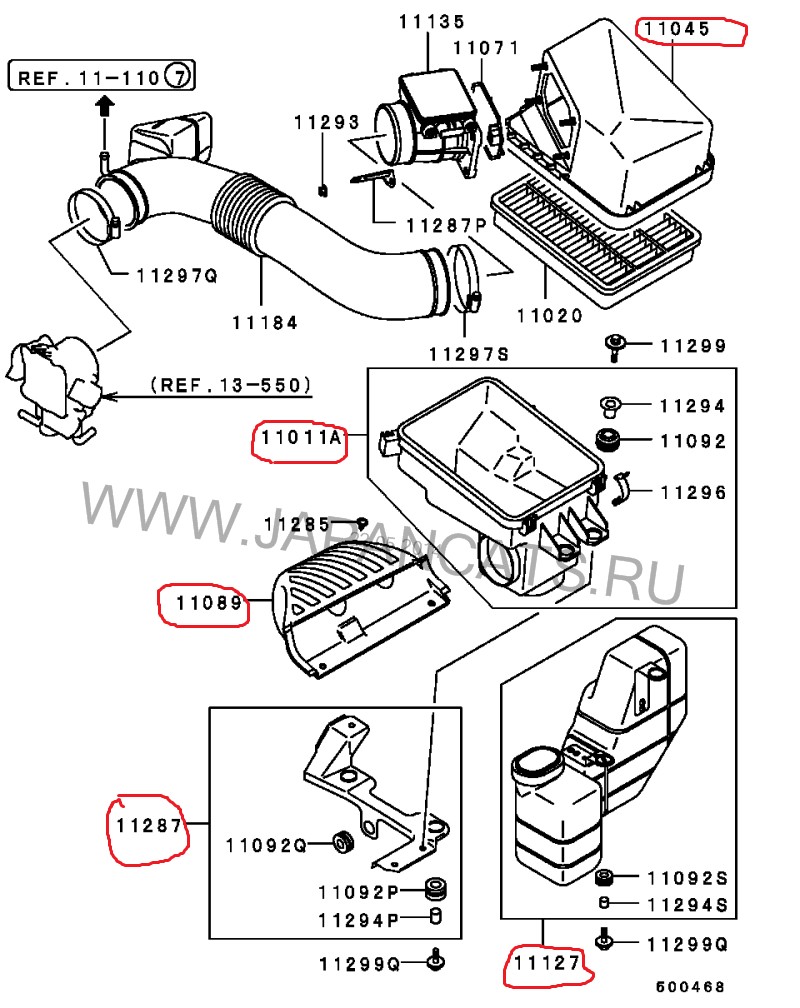 Корпус воздушного фильтра Mitsubishi Eclipse 3  2000 2.4 Бензин Одесса