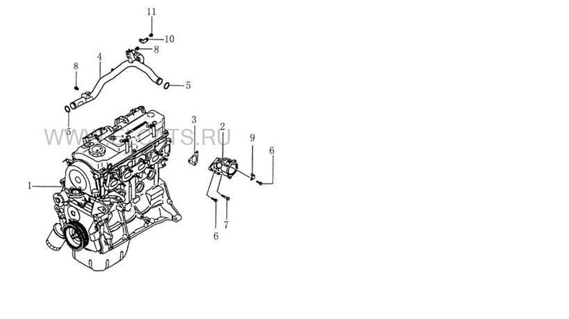 Патрубок Водяной BYD F3 2007 г.  1.6 л бензин Киев